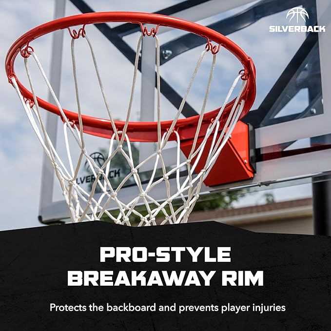 Silverback NXT 54" and NXT 60" In-Ground Basketball Hoops with Adjustable-Height Basketball Goal Backboard and QuickPlay Design