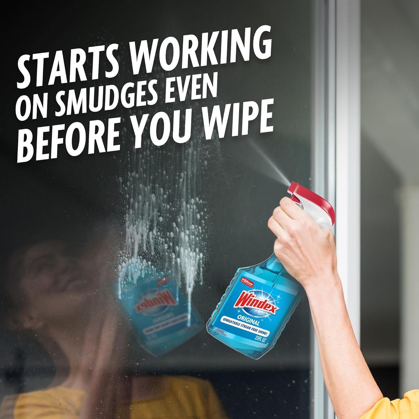 Windex Glass & Window Cleaner Refill - Eco-Friendly 100% Recycled Plastic, Original Blue Scent, 2L