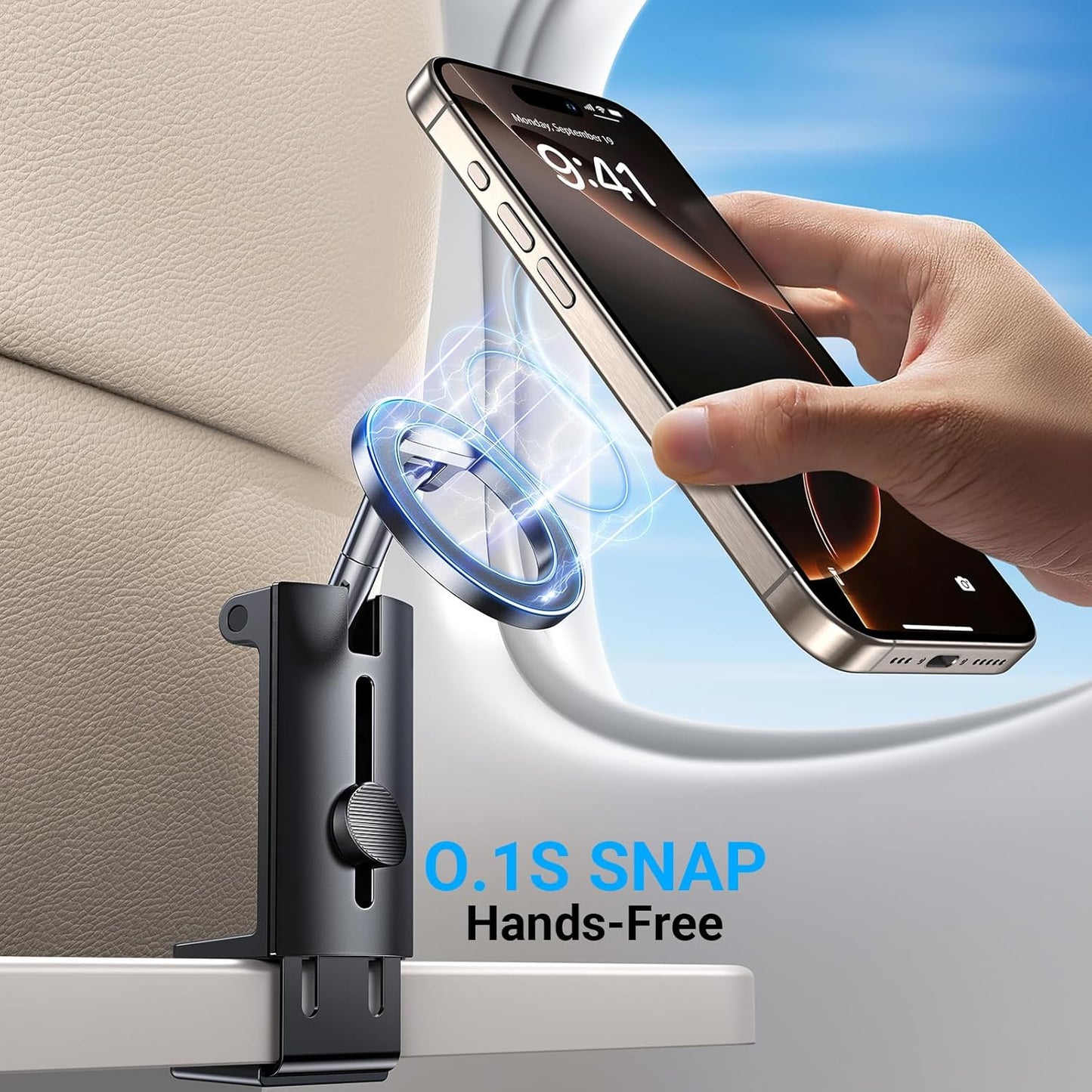 Coolpow 16 15 14 13 for Magsafe Airplane Phone Holder MountStrong MagnetAirplane Travel Essentials Plane Phone Holder