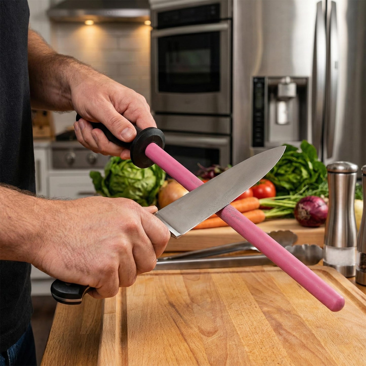 VIGORCRAFT Ruby Sharpener Rod: Durable Knife Sharpener, Harder Than Steel Honing Rod, Japan Product