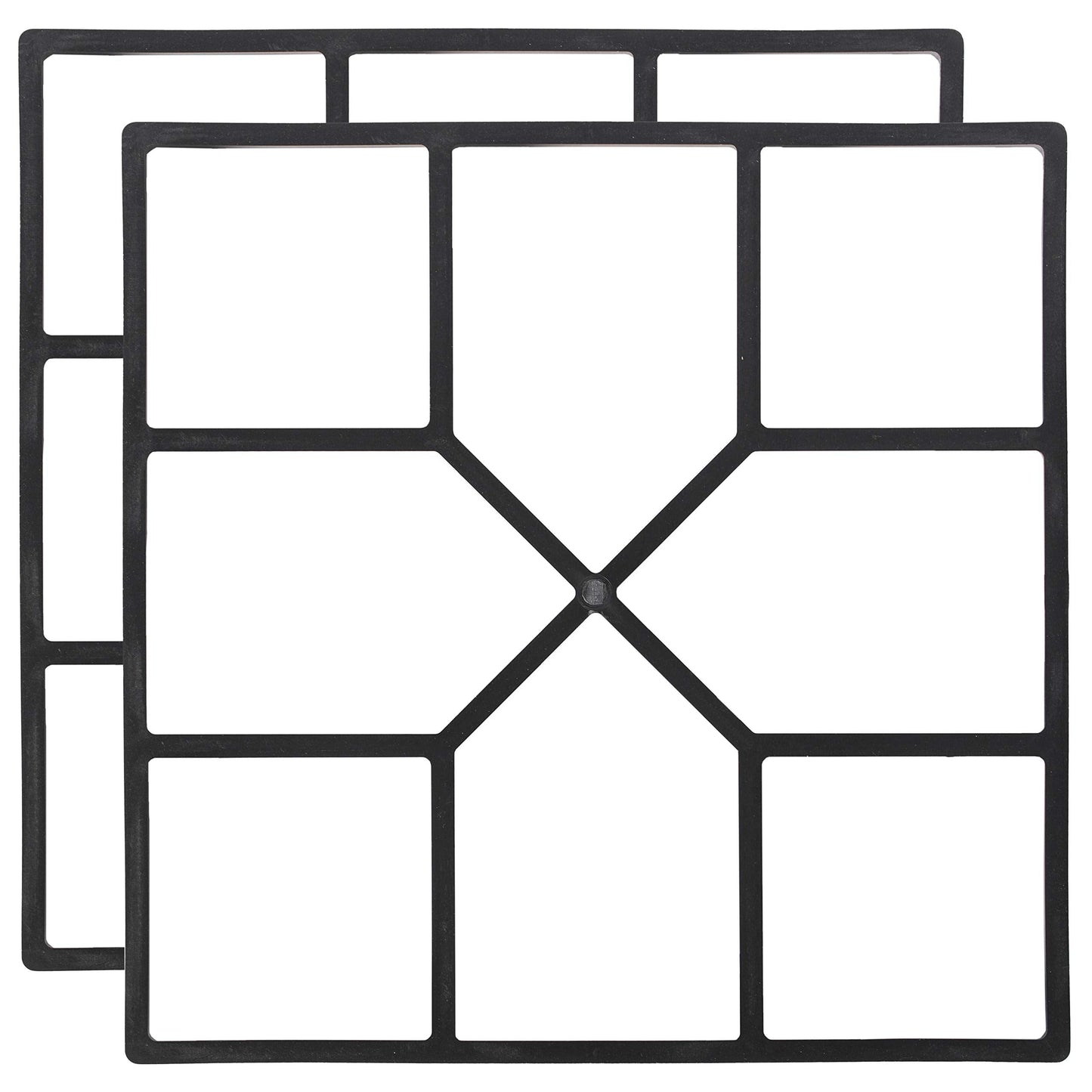 2 Pack Decorative Pavement Mold Cement Form Stamp Walkway Maker Patio Stepping Stone Pavers Reusable Pathway Mould