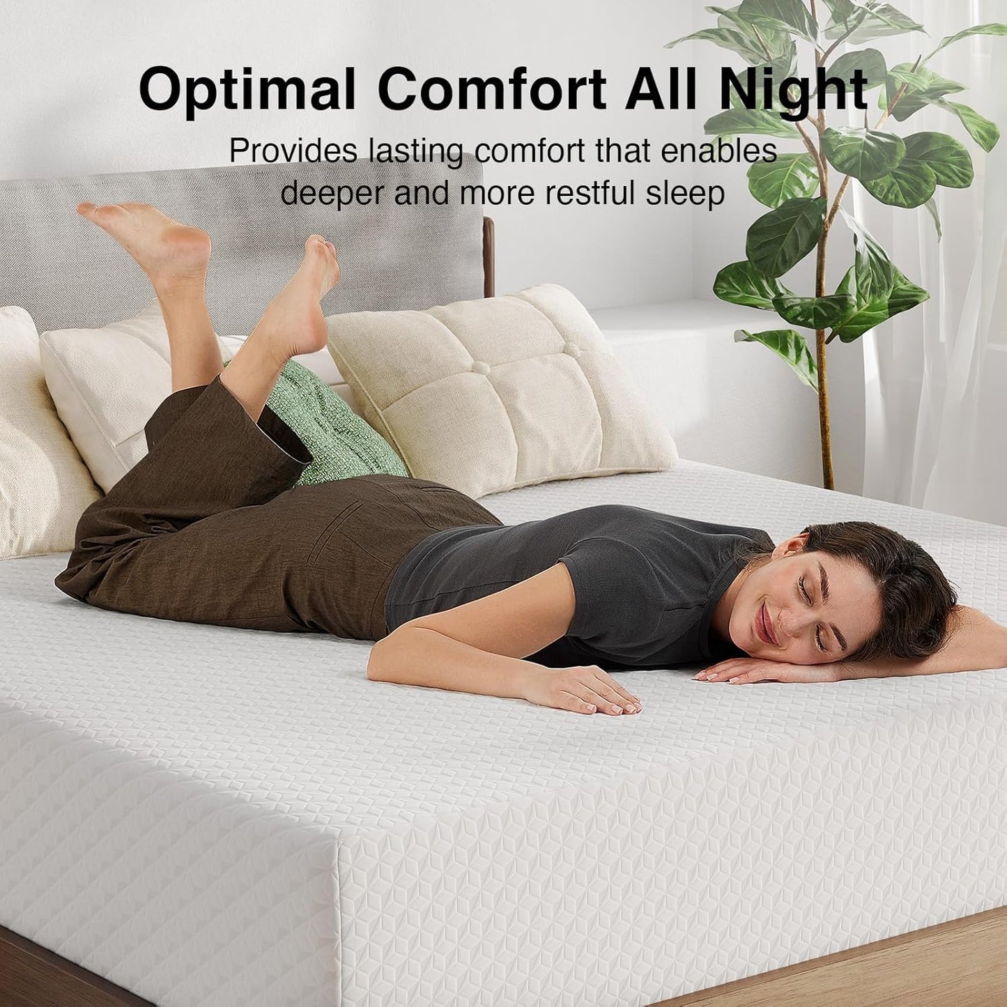 Novilla King Mattress - 12 Inch Memory Foam for Pressure Relief & Cool Sleep | Removable Washable Cover