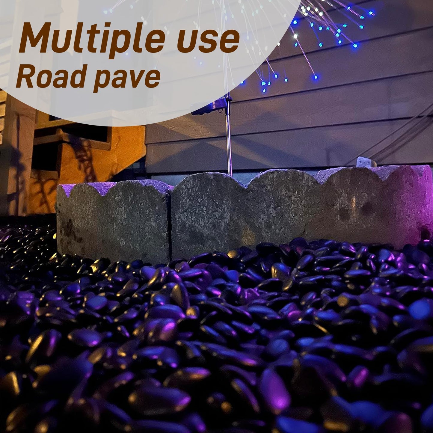 Mulctun 45LB Polished Black Pebbles,1/4" - 3/4" Small Black River Rocks for Landscaping, Natural Gravel Smooth Decorative Stones Dressing for Vases Planters Garden Outdoor Indoor