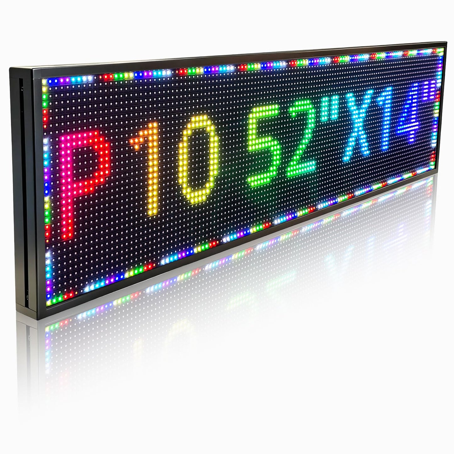 ZONTRONCM P10(52" * 14") Scrolling Programmable Led Sign Custom Outdoor Digital For Business Display Screen Matrix Panel Electronic Message Board Neon Full Color Advertising Light Wifi Control