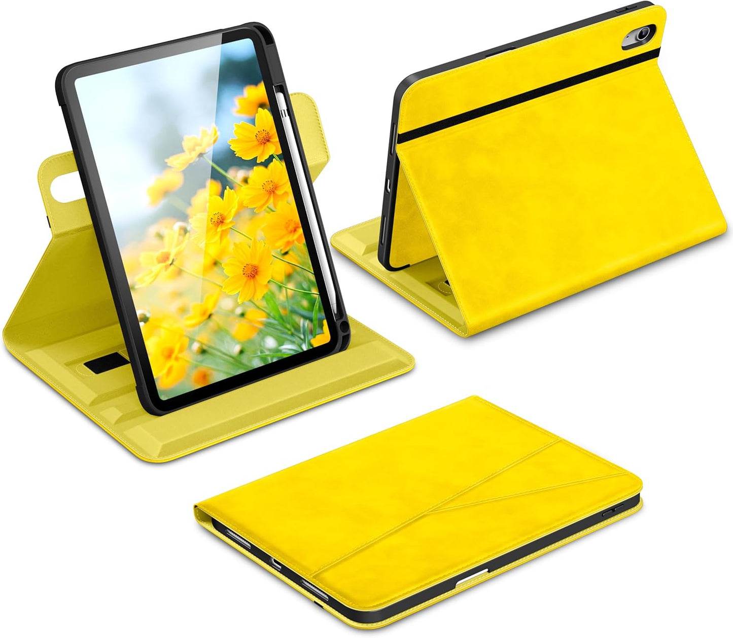 DTTO A16 11th 10th (2025/2022), 360 for iPad Case, iPad / Generation Case Degree Rotating Premium Leather Folio Stand