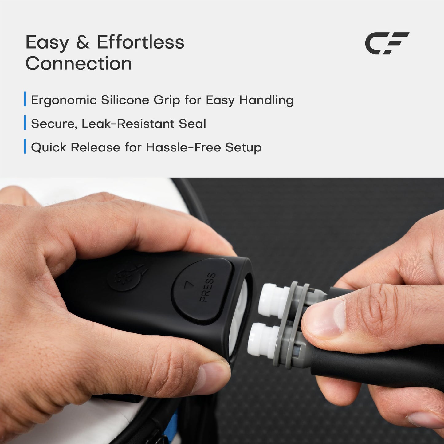 CF-1 Cold Therapy Machine for Knee Surgery Recovery, Quiet Ice Therapy System for Home Bedside Overnight Use with Programmable Timer, Large Capacity Cooling for ACL, TKR, Knee Replacement