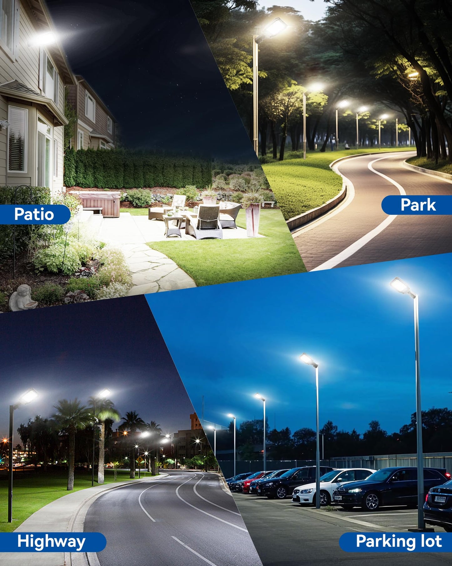LTBLIGHT 3-Pack LED Parking Lot Light, 200W 30000LM 3CCT Adjustable, Dusk to Dawn Photocell Sensor, Waterproof Outdoor Pole Lights for Commercial Roadway Warehouse
