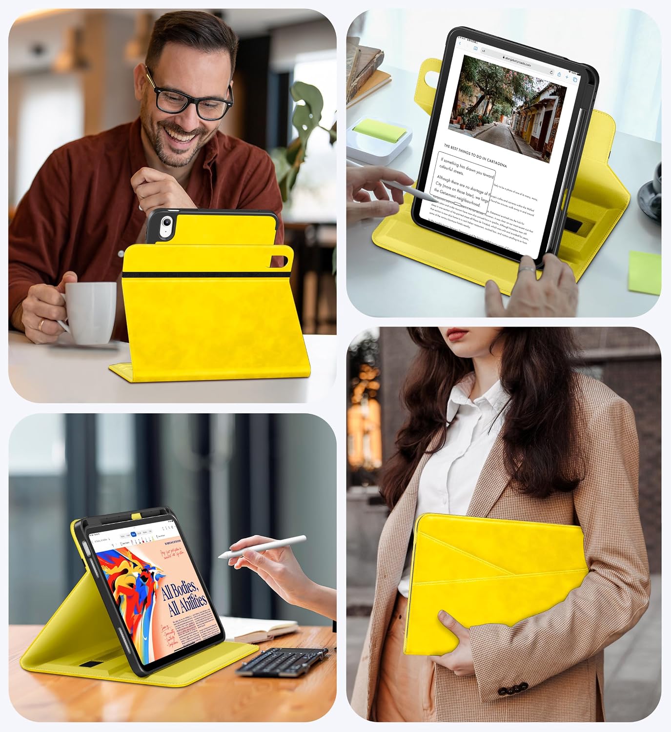 DTTO A16 11th 10th (2025/2022), 360 for iPad Case, iPad / Generation Case Degree Rotating Premium Leather Folio Stand