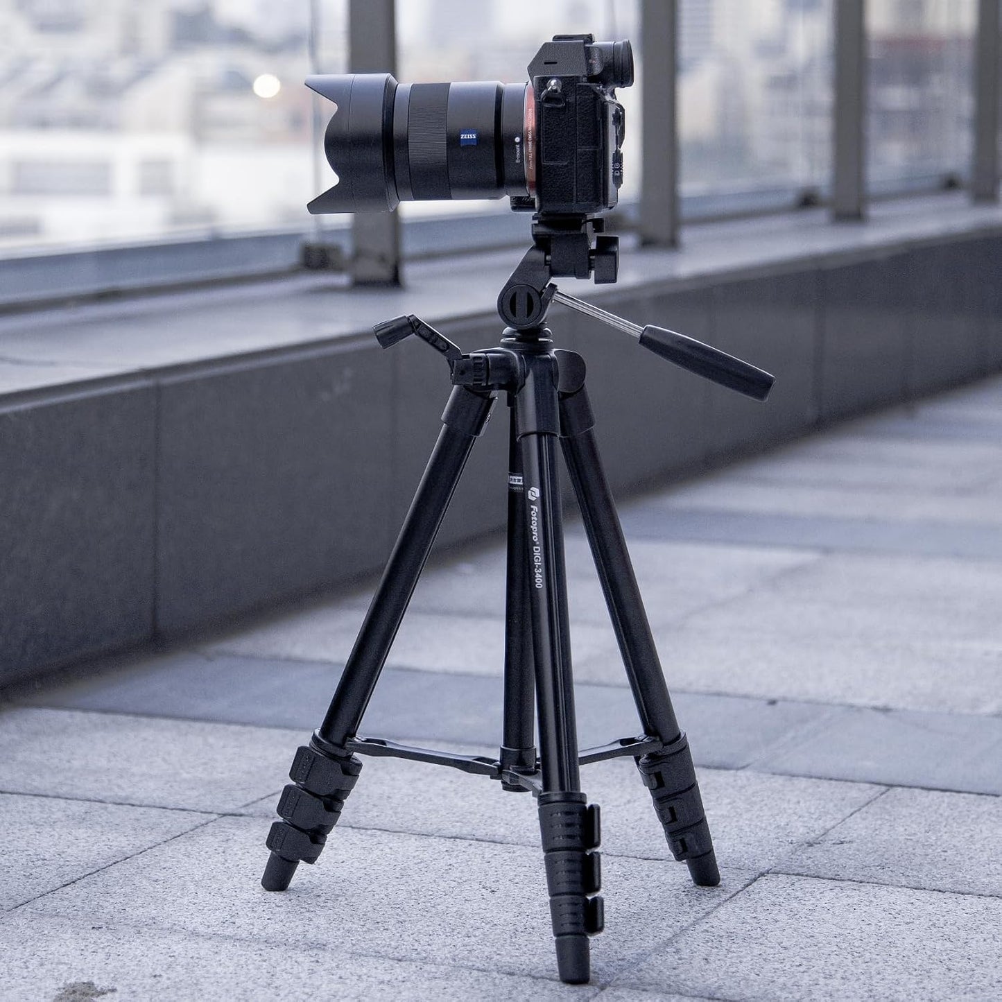 Fotopro 120cm 0.5kg 2kg DIGI-3400 Ultralight Compact Travel Tripod with Quick Release Plate and Panoramic Head Aluminum
