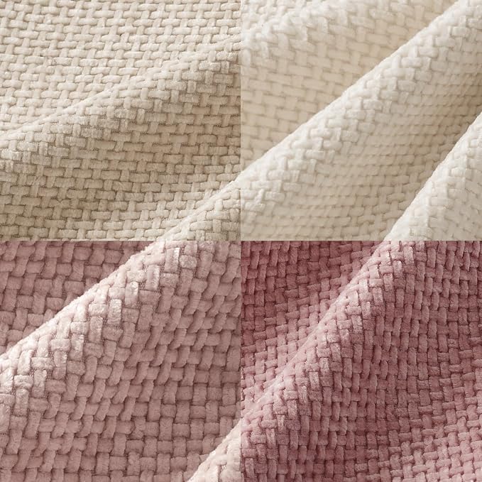 MIULEE Pack of 4 Valentines Couch Throw Pillow Covers 20x20 Inch Neutral Pink Cute Decorative Chenille Pillows Farmhouse Boho Accent Cushion Covers for Coquette Room Spring Decor Sofa Bed Living Room