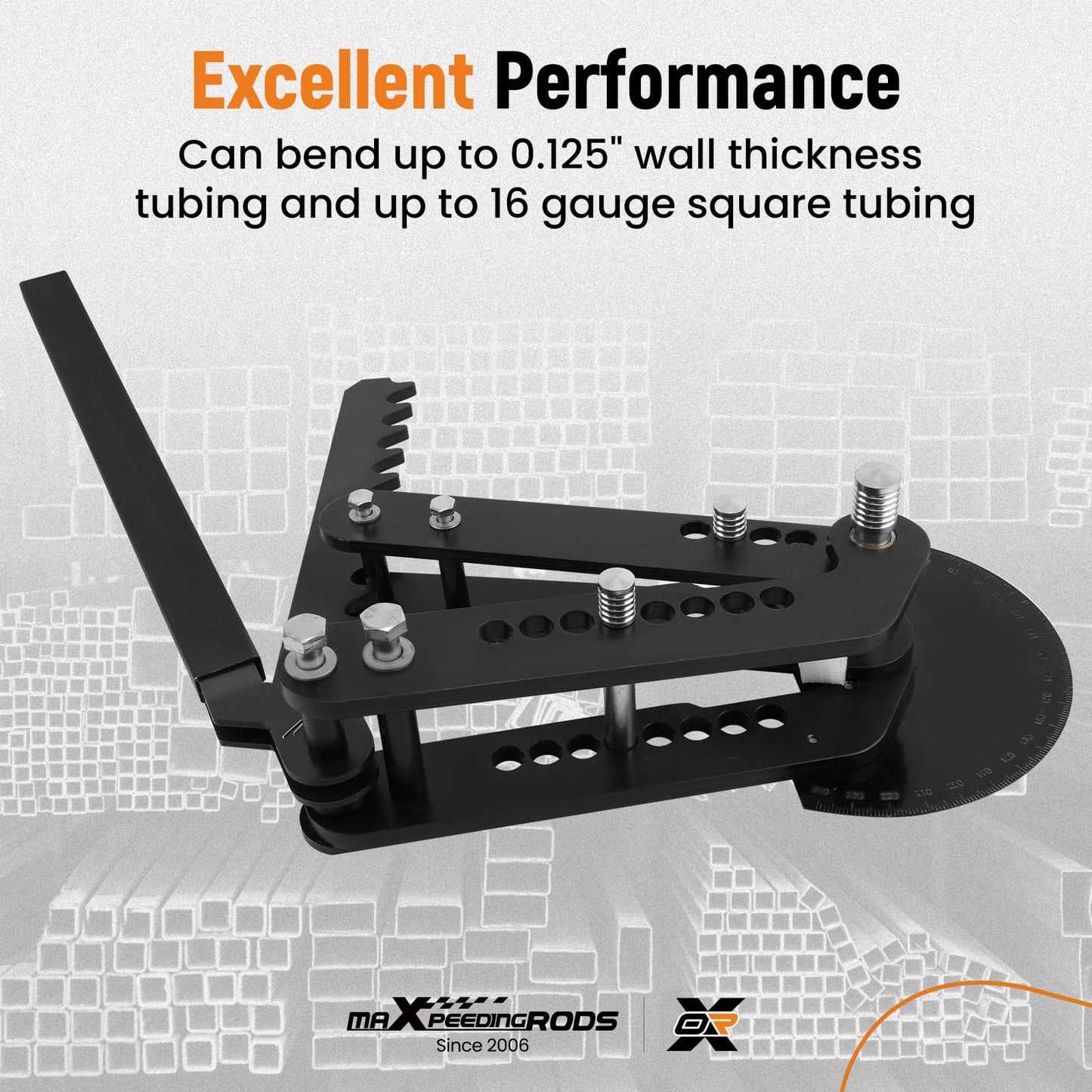 Maxpeedingrods Manual Pipe and Tube Bends Up to 2" Round and 1-1/2" Square Steel Coated