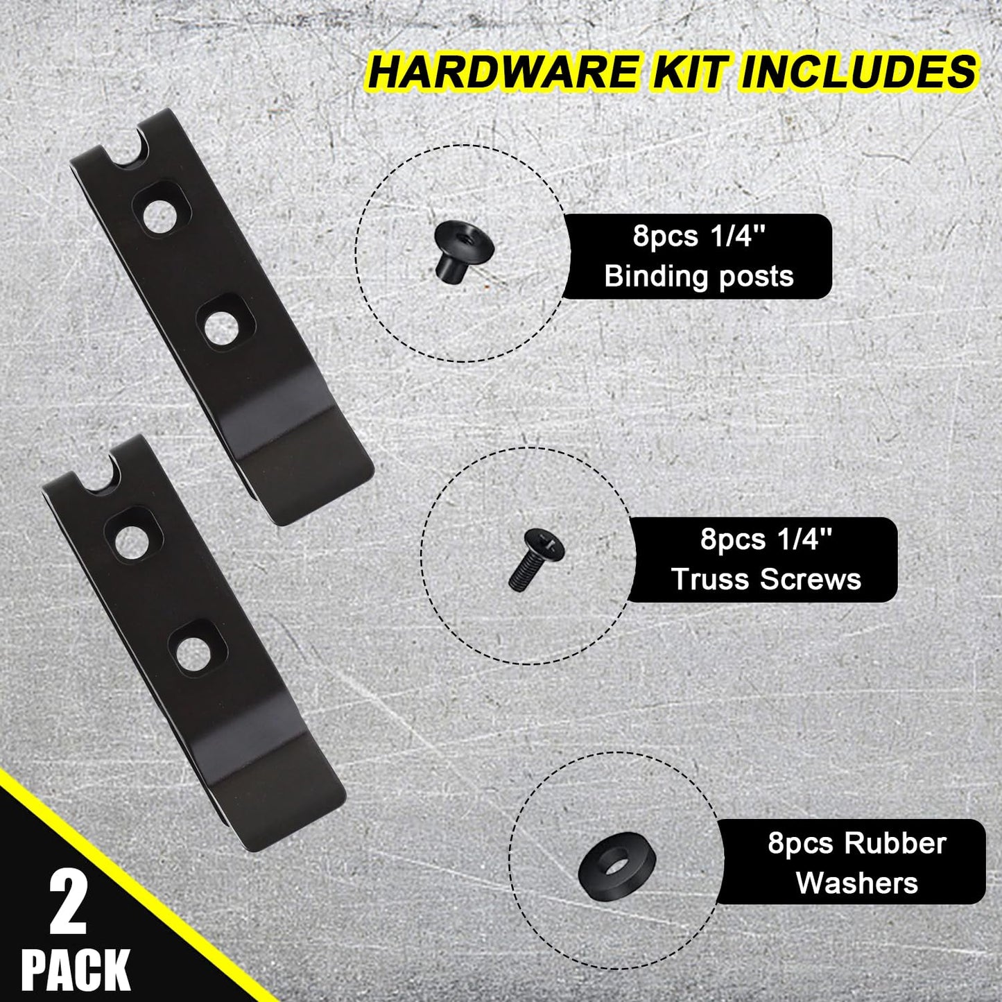 2-Pack Knife Sheath Belt Clip Holster Tactical Belt Buckle Kydex Belt Clip Universal Utility EDC Clip Camping Mag Pouches Sheath Tool with Screws for Holsters, Kydex Sheath, Metal Knife Clip