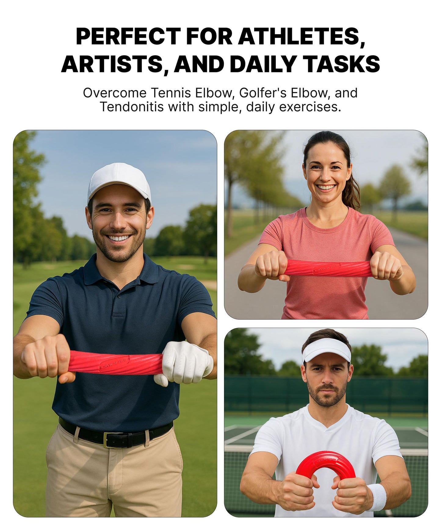 DMOOSE FITNESS Flex Bar (3 in 1-Red, Green & Blue)