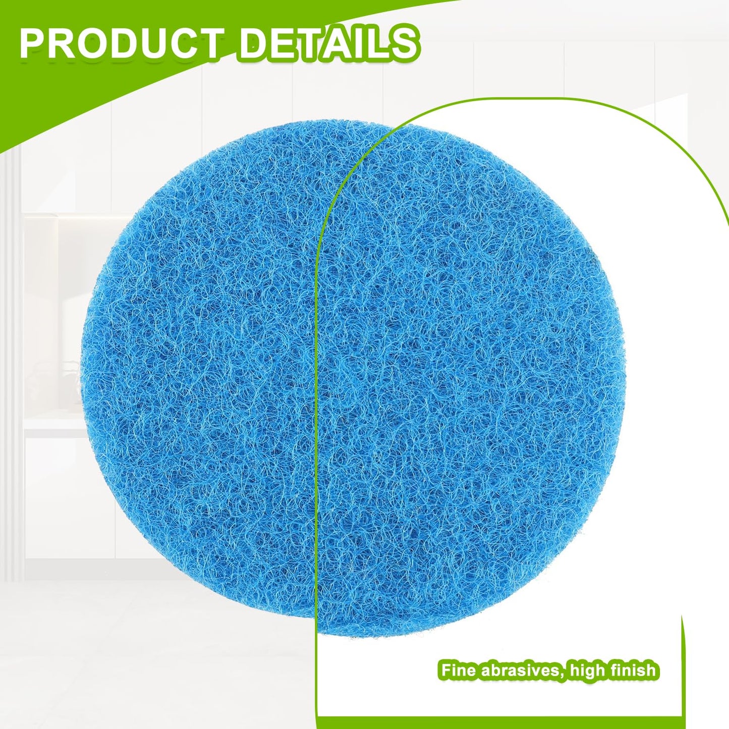 EPLZON 16pcs Microfibre Pads Power Scrubber Pads Set Electric Scrubber Replacement Scouring Pads fit for Dremel Versa Scouring Pads,Blue