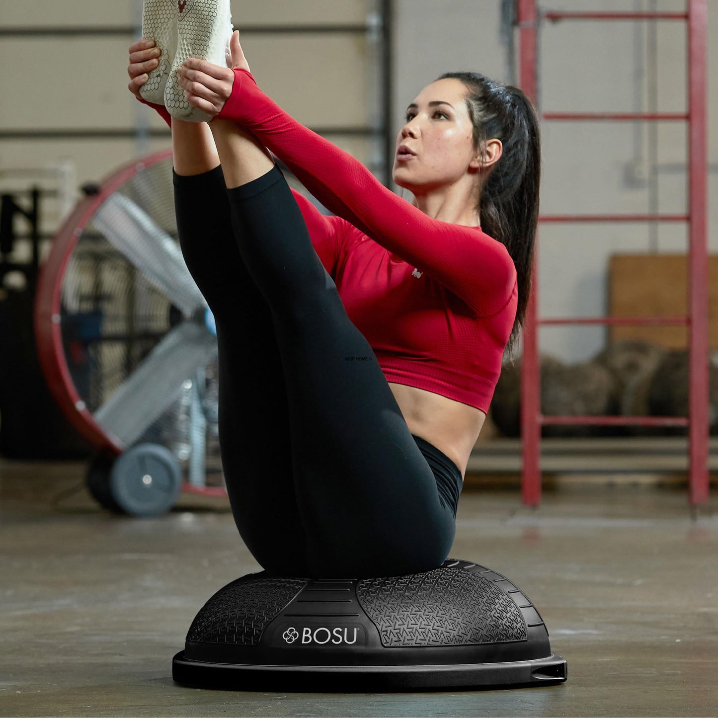 BOSU Nexgen Balance Trainer, Half-Ball Training Equipment, 65 cm Diameter, 300 lb Capacity - Burst-Resistant Stability Exercise Tool w/ Non-Slip Base, Includes Hand Pump, Commercial-Grade