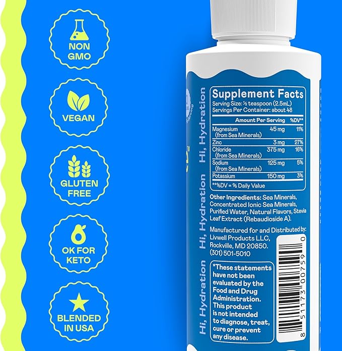 Hi-Lyte Electrolytes for Fasting, Immune Support and Rapid Hydration | Tropicals | NO Calories NO Sugar | 20%+ More Potassium, Magnesium & Zinc