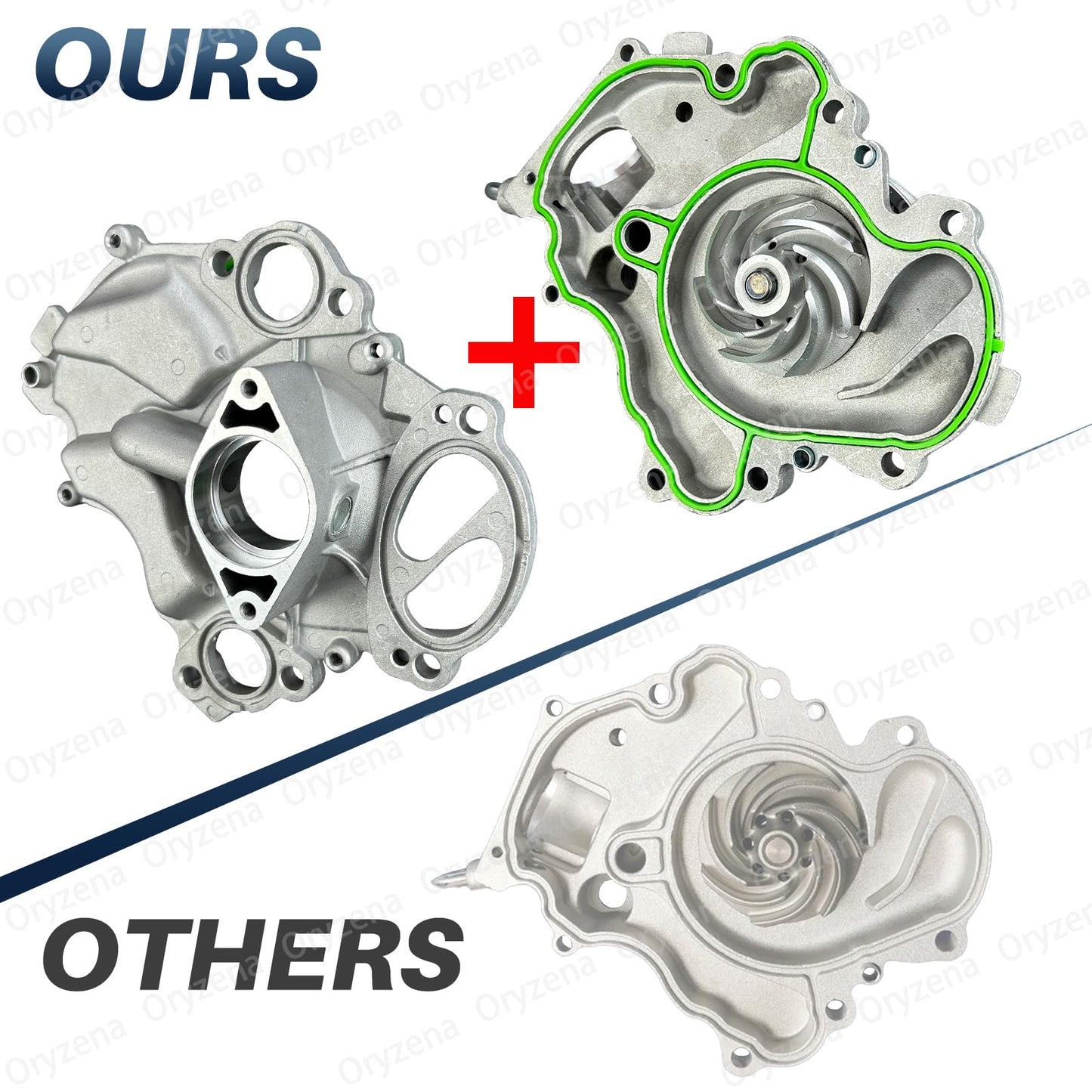 Oryzena Engine Water Pump with Seal Kit Compatible with Ram 1500 Classic DS 2014-2019, For Jeep Grand Cherokee WK2 2014-2019, 3.0L Eco Diesel/turbo V6 Replaces# 68211202AB 68211202AA 43127BH US8161