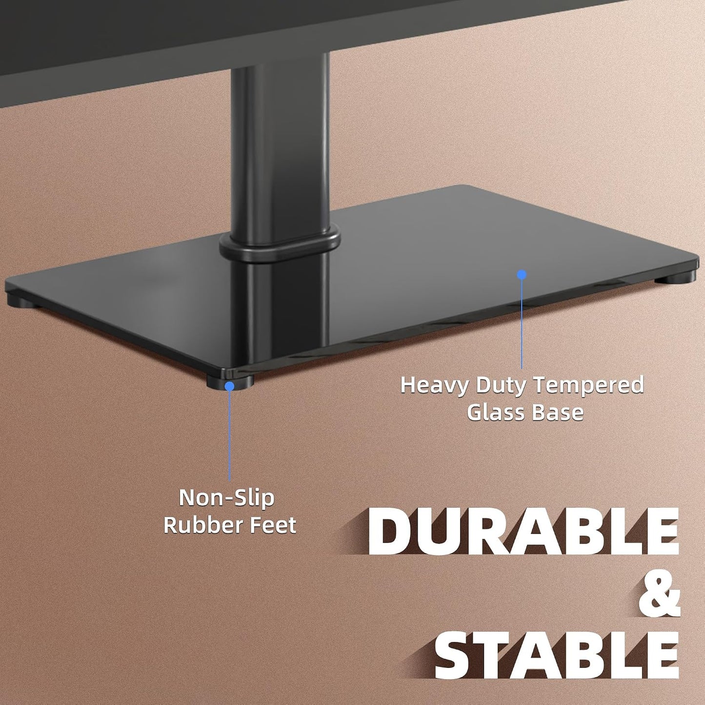 XINLEI 17-55 Inch 88lbs 400x400mm, TS102 Universal TV Stand Base, Table Top TV Stand for LCD/LED TVs, Height Adjustable
