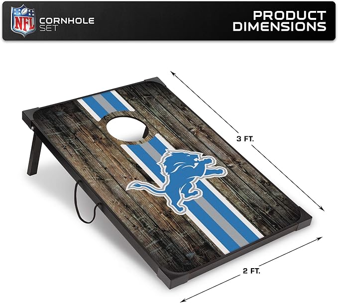 Wild Sports NFL 2' x 3' MDF Deluxe Cornhole Set - with Corners and Aprons