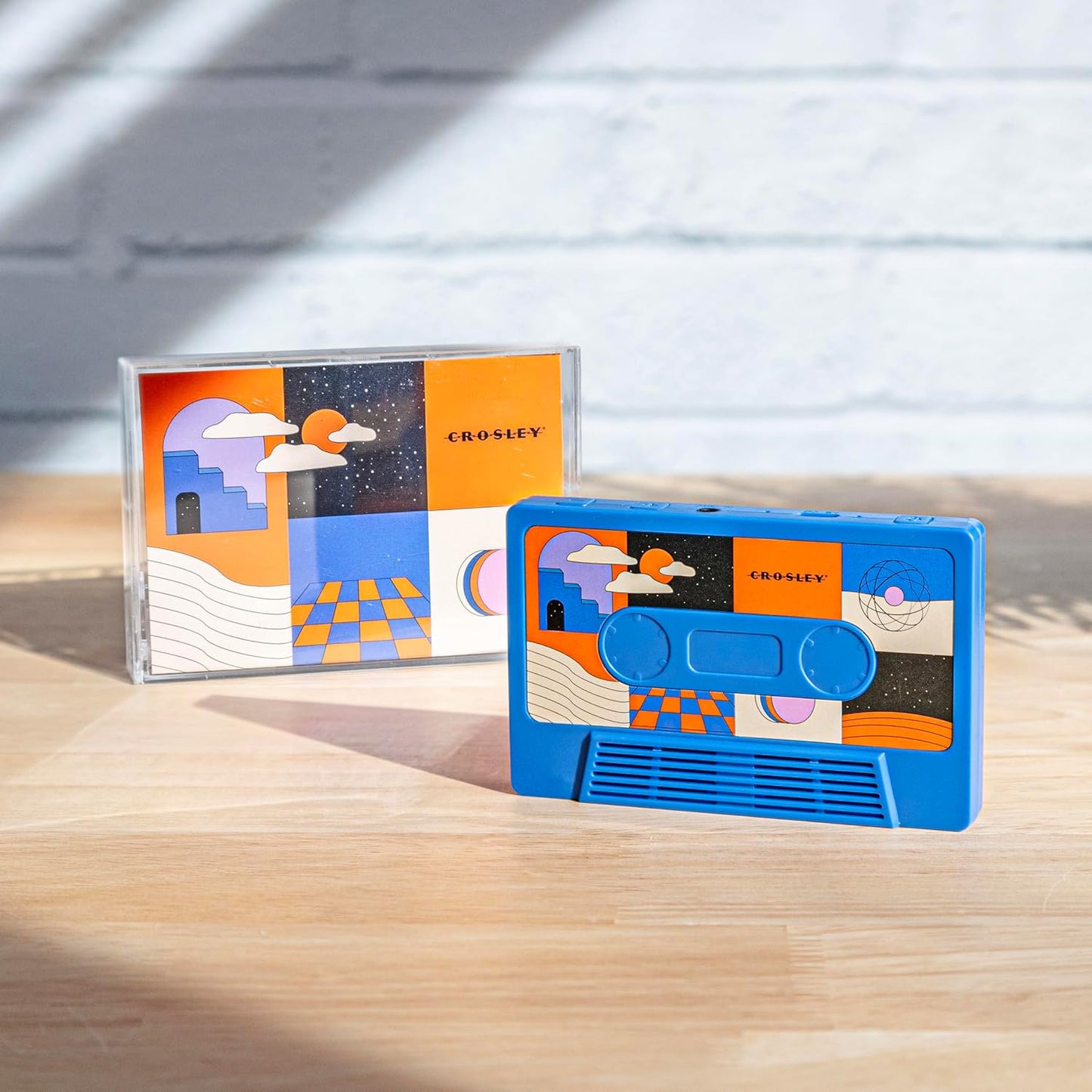 Crosley Cassette Bluetooth Speaker - Portable Tape Design in Surreal Cobalt