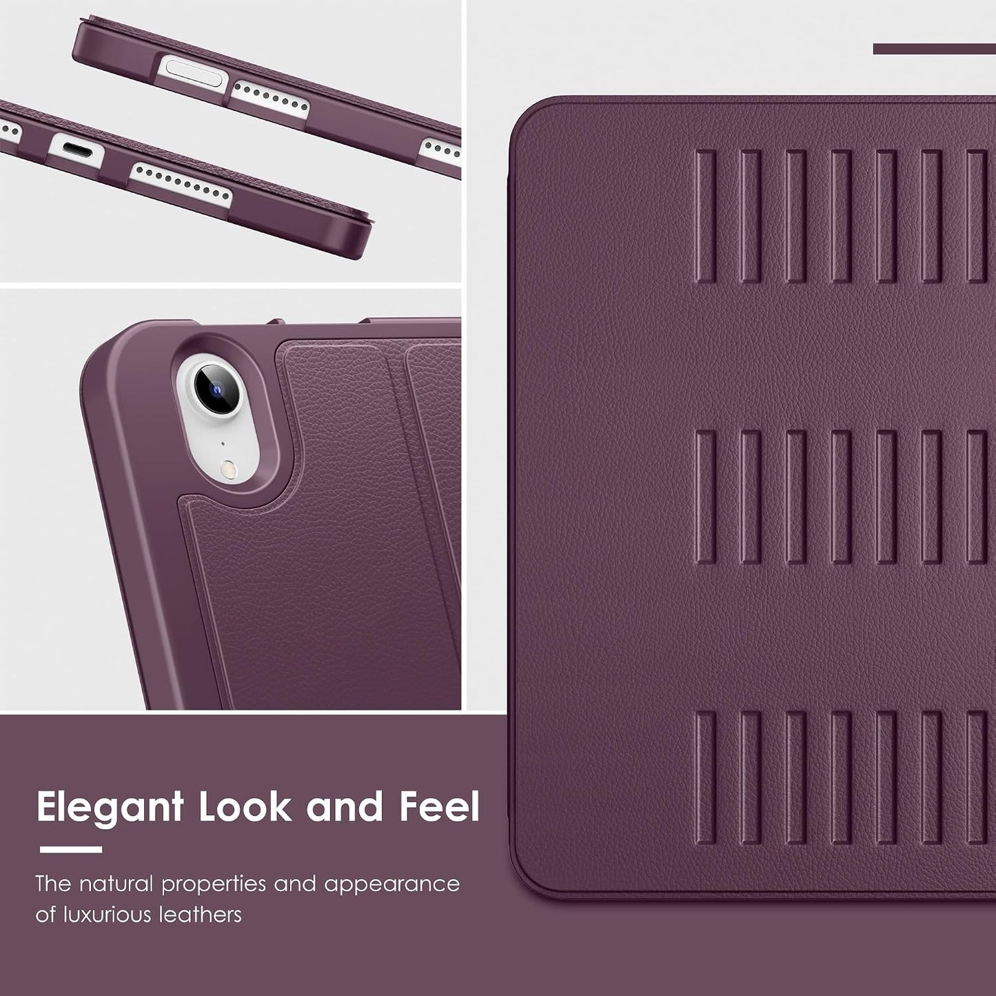 VIKESI 7 (A17 6,Multiple Case for iPad mini Pro) and iPad mini Angles Magnetic Stand Cover,Shockproof Soft Back,Pencil
