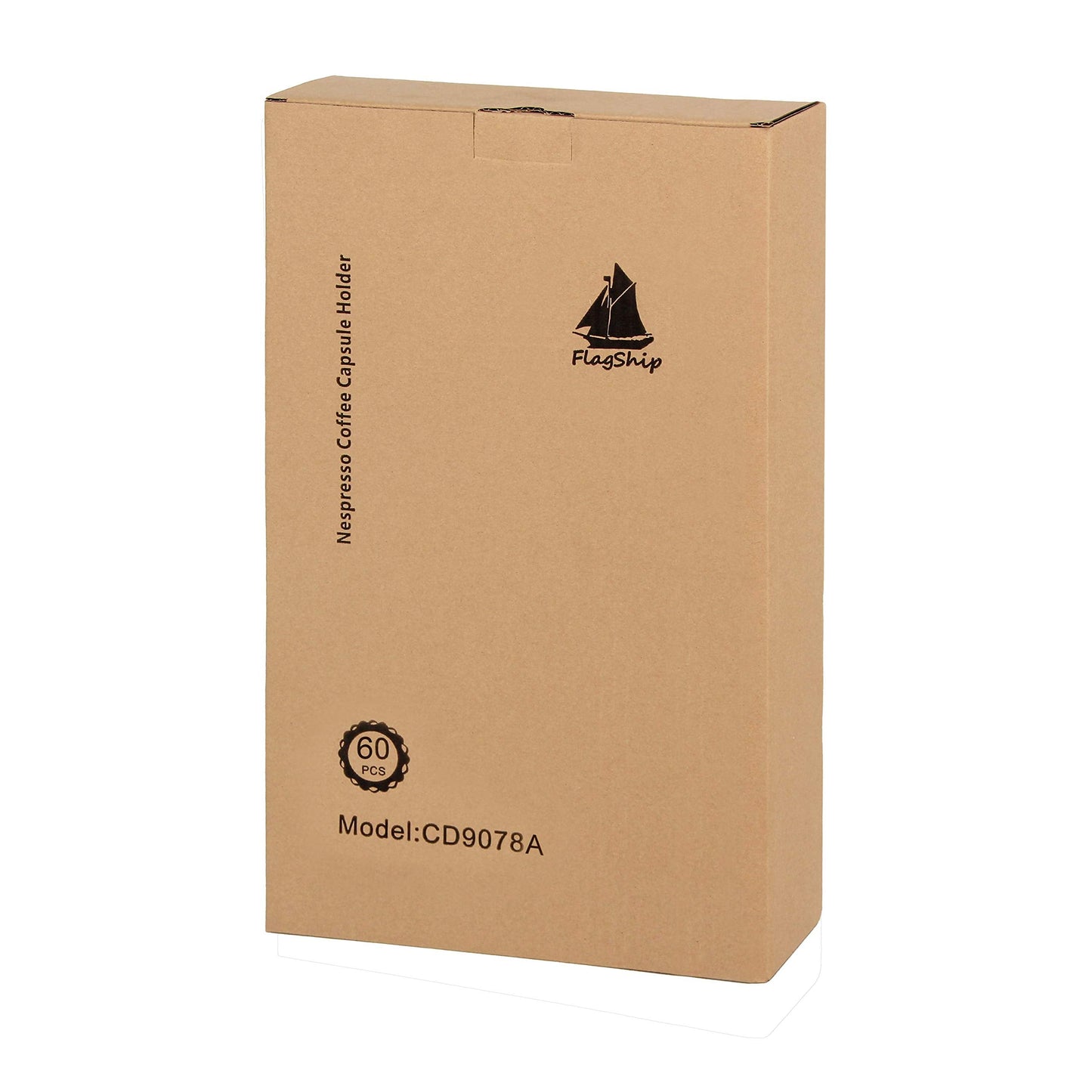 Flagship Coffee Pod Holder for Nespresso Originalline Capsule Holder Drawer Pod Storage Drawer 60 Capacity, Black Metal & Bamboo Coffee Drawer