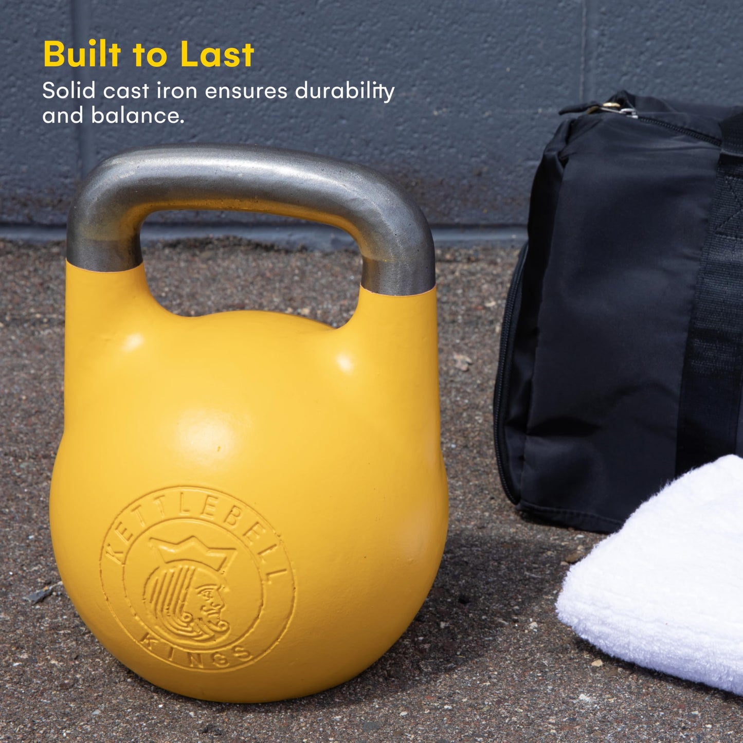 Kettlebell Kings Competition Kettlebells Weight - 33mm handle - 4-32 KG - Hand weights Workout Gym Equipment and Strength training sets for Women and Men - Weights set for Home Gym