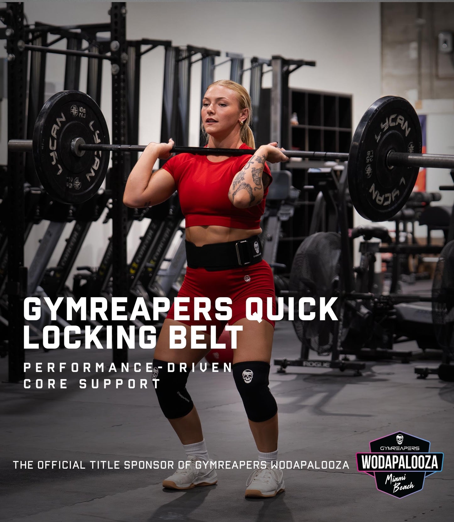 Gymreapers Quick Locking Weight Lifting Belt for Men Gym Belt for Powerlifting Deadlift Belt with 4 Inch Neoprene Metal Buckle Back Support Weightlifting Belt Women (Black, Medium)