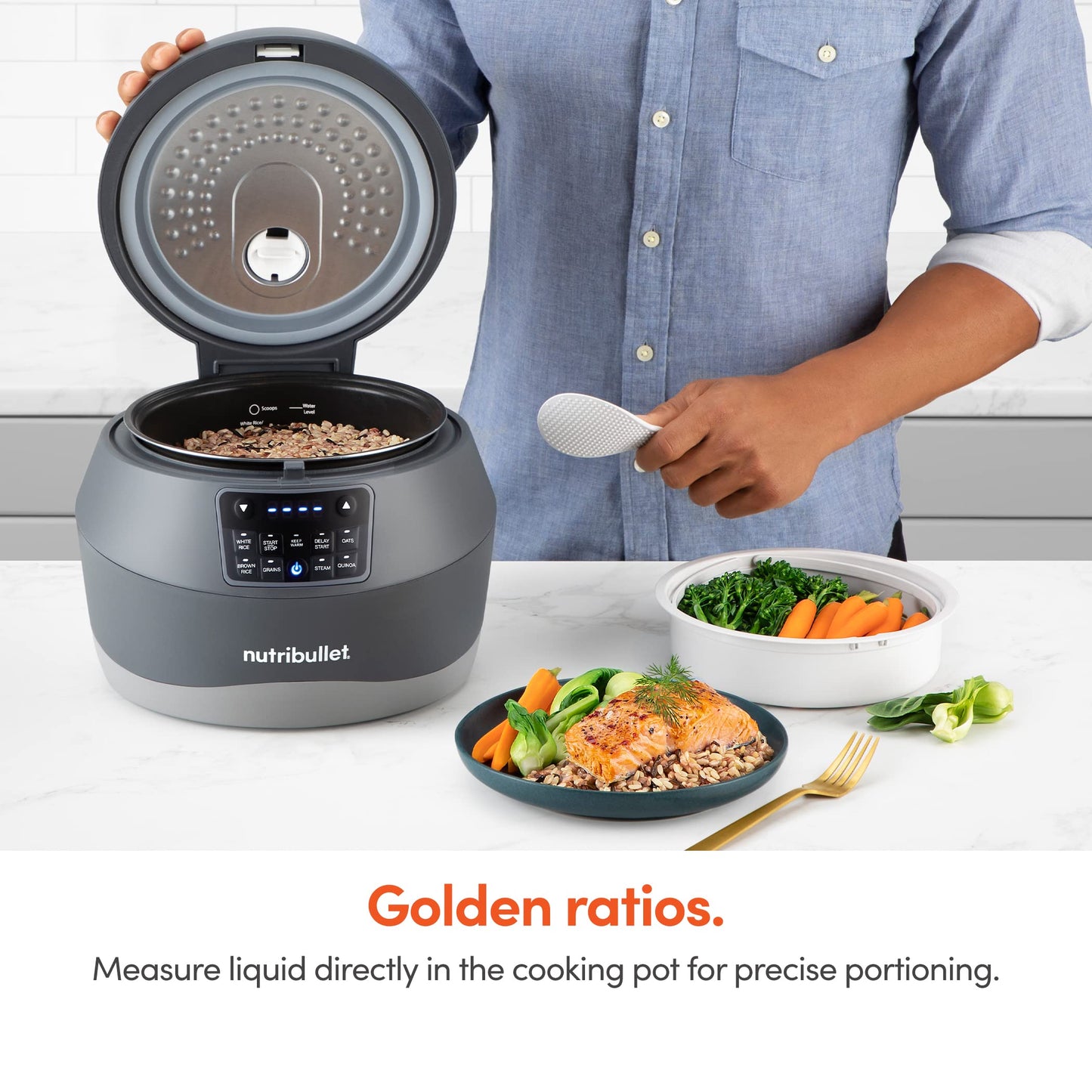 nutribullet EveryGrain Cooker, 11"D x 11"W x 9"H