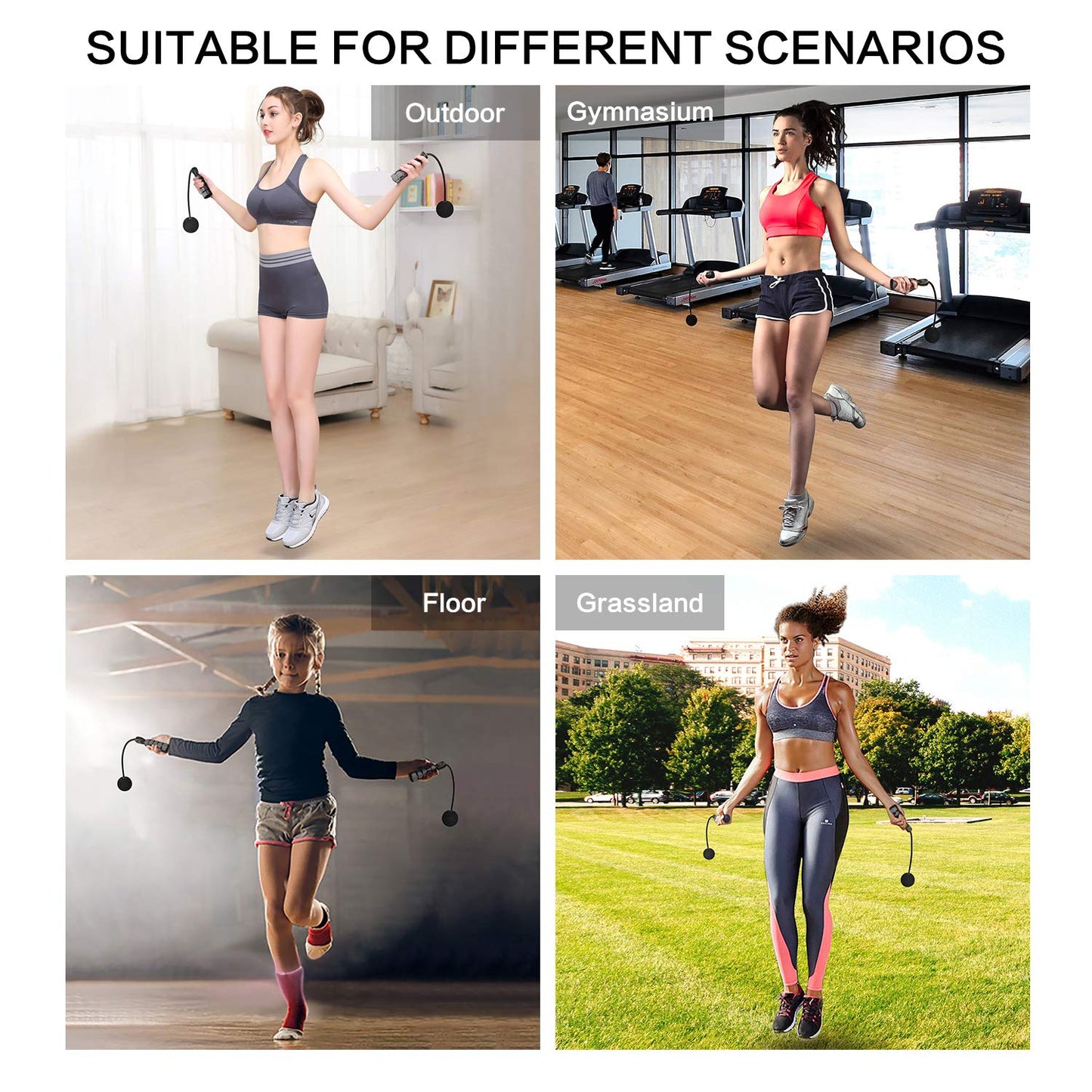 APLUGTEK Jump Rope, Training Ropeless Skipping Rope for Fitness, Adjustable Weighted Cordless Jump Rope for Men and Women