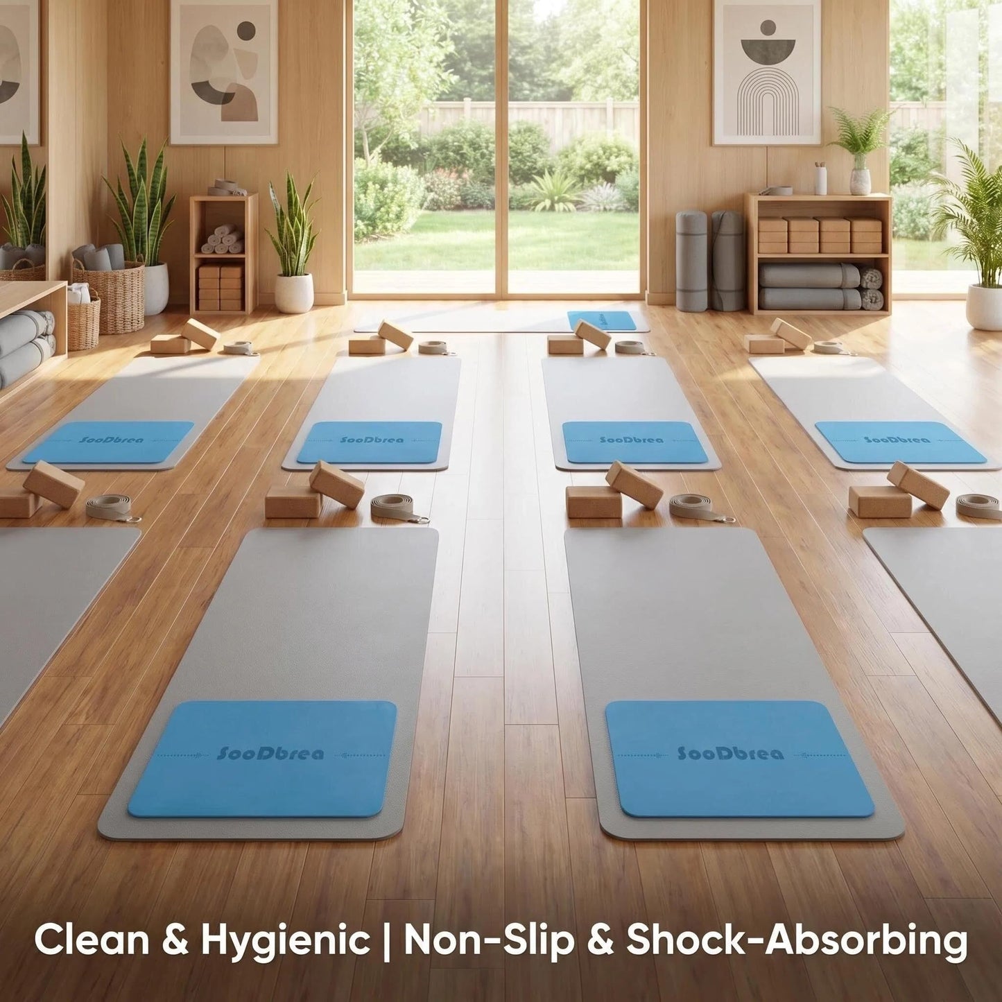 SooDbrea Mini Yoga Mat, Warrior-like Grip,Non-Slip,Alignment System,Head,Knee and Elbow Pad,Meditation Mat,Abdominal wheel pad,Portable