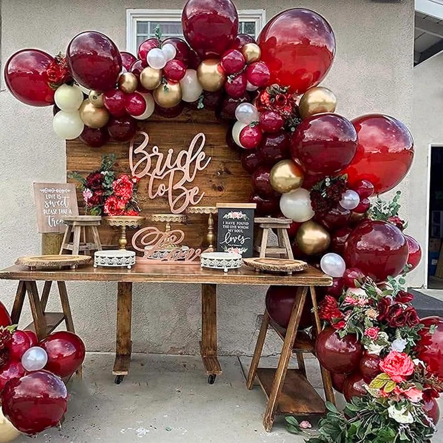 PartyWoo Burgundy Balloons - 100 Pcs in Various Sizes for Birthday & Graduation Decor | Dark Chestnut Red