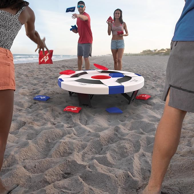 EastPoint Sports Bean Bag Knockout - 360 Degree All-Weather Cornhole Set - Includes 16 Bean Bags