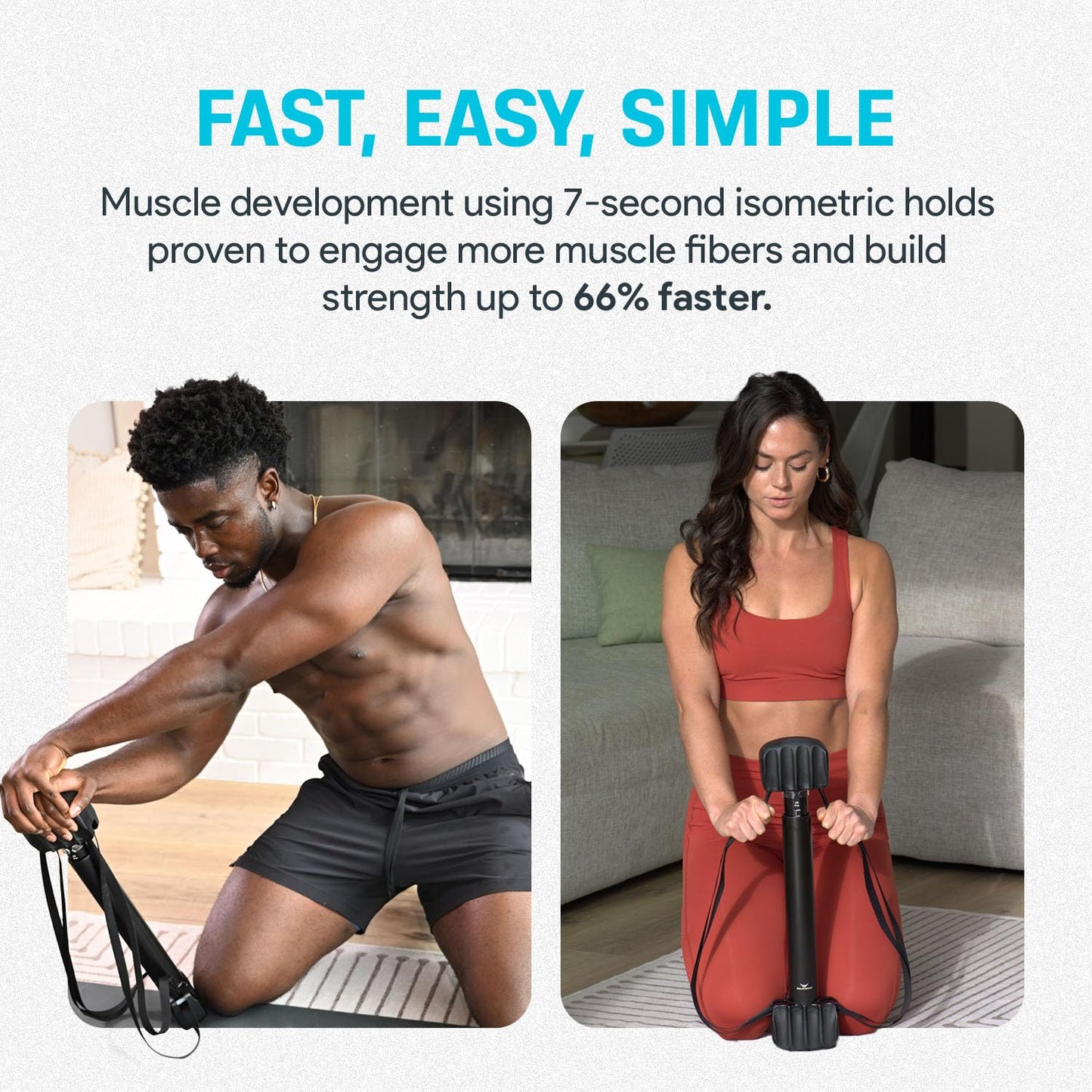 Bullworker Pro System: Isometric Strength Training Complete Home Fitness Bundle for Full-Body Strength, Flexibility & Mobility