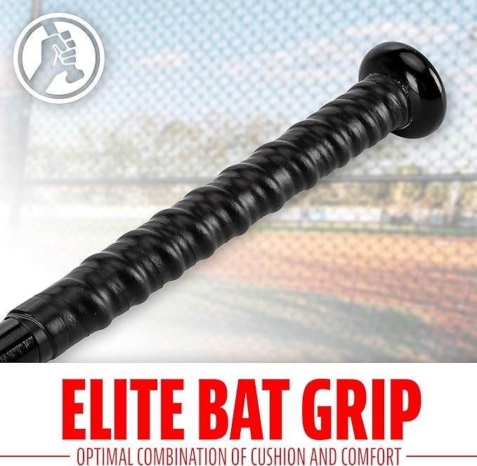 Franklin Sports MLB Baseball Training Bat + Balls - Thin Stick Training Equipment for Hitting Practice - Skinny Mini Bat + Ball Set for Contact Batting - 30"