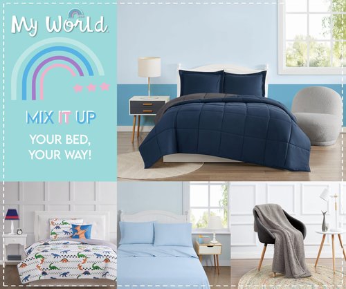 My World Kids Solid Blush Twin Sheet Set