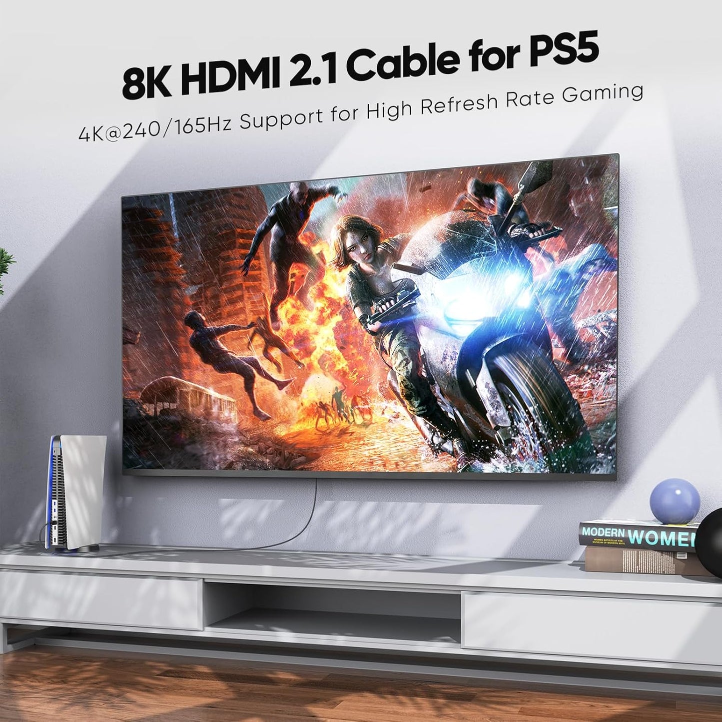 15 Cable,15 2.1 Cl3- 8K 48Gbps, CL3 2.3, HDR10+ PS4/PS5, FT HDMI HDMI Shielded Long Cable with Ultra High Speed HDMI