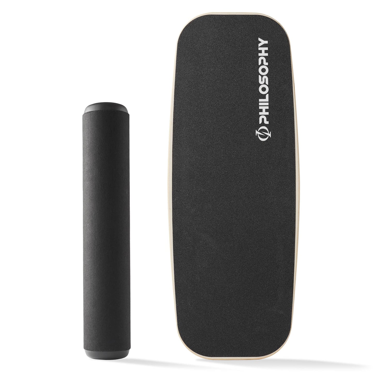 Philosophy Gym Balance Board - Wooden Balance Trainer with Adjustable Stoppers