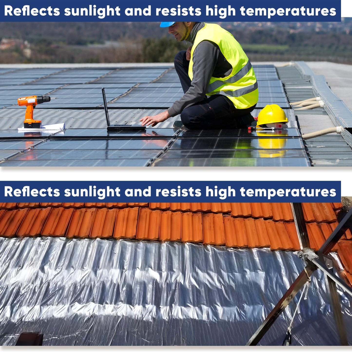 foriy 39.6inx32.8ft Self-Adhesive Roofing Felt, Bitumen Waterproof Repair Tape Roof Underlayment Protector Roll Patch Seal Tape Waterproofing Roof Cladding for Roof Leak,Surface Cracks (3.3x32.8ft)