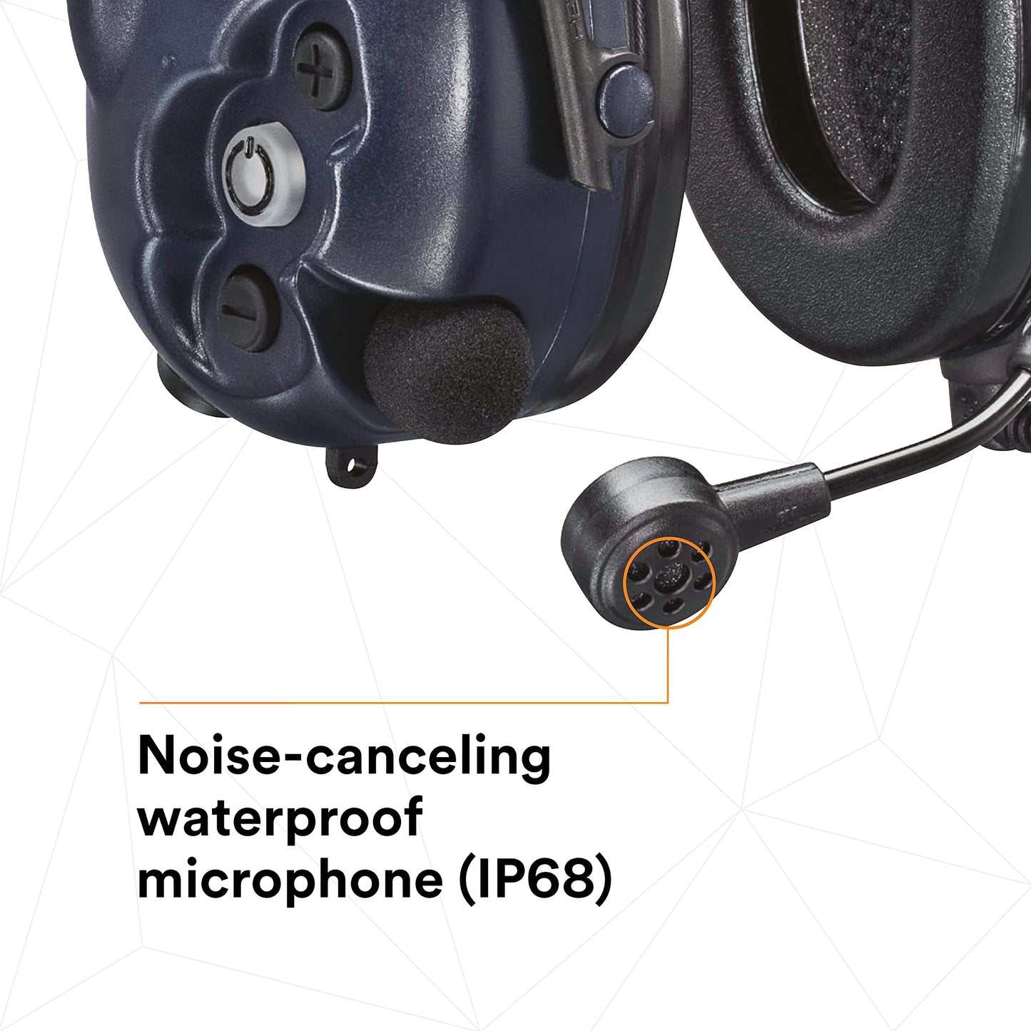 3M PELTOR WS LiteCom PRO III Headset, Headband, Professional Grade Durability, Wireless Two-Way Communication Radio, Bluetooth, Boom Microphone, Navy Blue, MT73H7A4D10N