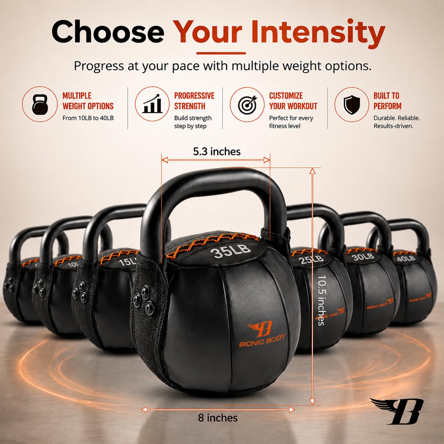 Bionic Body by Kim Lyons Soft Kettlebell 35 lb – Ergonomic Handle for Strength, Conditioning, Core & Full-Body Workouts, Home Gym, HIIT & Functional Fitness