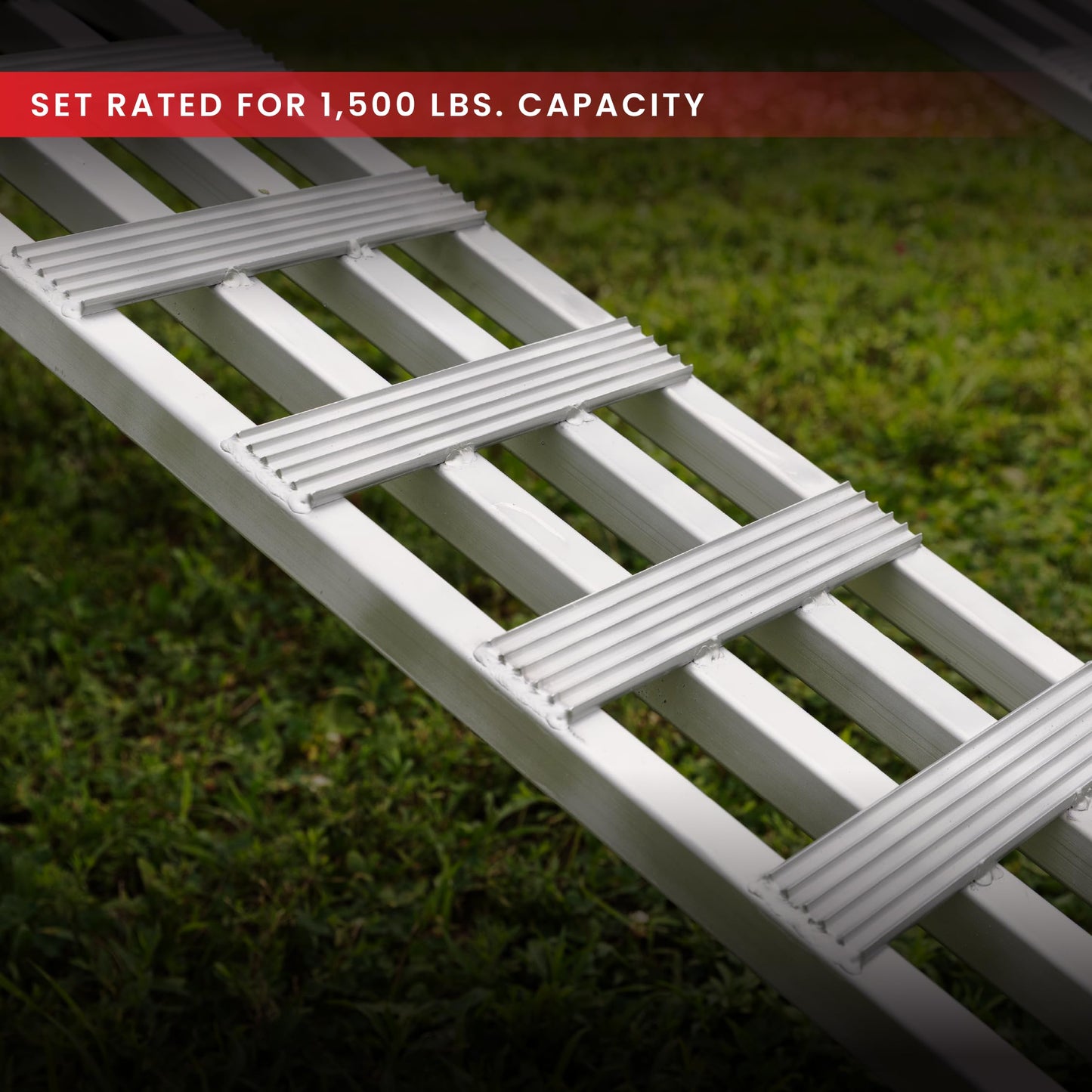 GEN-Y HITCH Arched Aluminum Ramps, 1 Ft x 7 Ft 10 in, 750 lbs Capacity Per Ramp, Lightweight