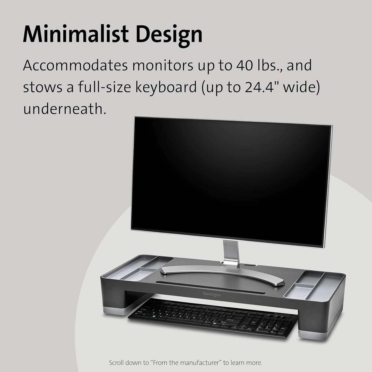 (K58300WW) Kensington Organizing Monitor Stand-Black
