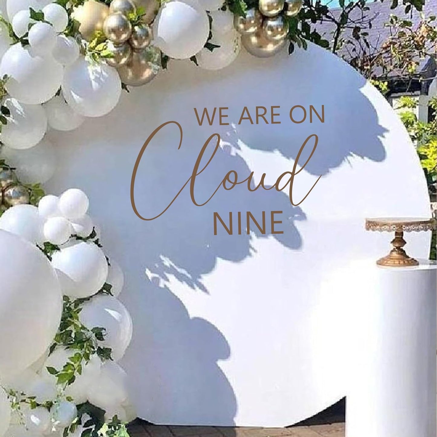 On Cloud Nine Wall Decal - Baby Shower & Bachelorette Party Decor | Engagement Photobooth Backdrop
