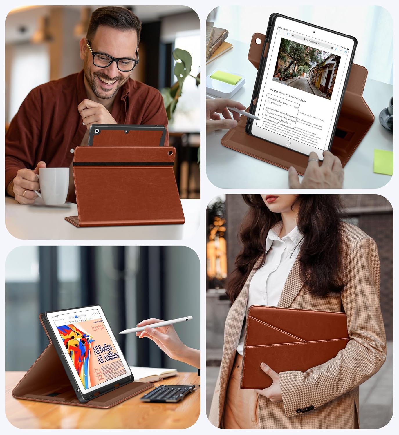 DTTO 9th 8th 7th 10.2 Inch (2021/2020/2019), 360 for iPad / / Generation Case Degree Rotating Premium Leather Folio