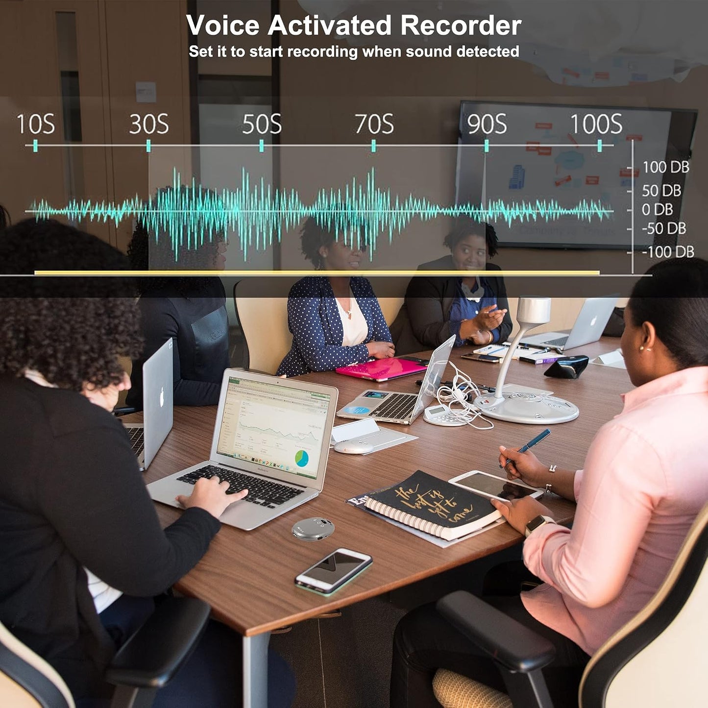 eoqo 8GB Digital Voice Recorders, Small Voice Activated Recorder Audio Recorder Mini Portable Dictaphone