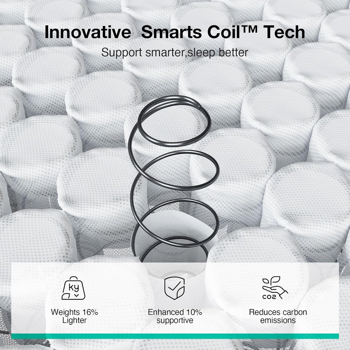 Novilla Twin Hybrid Mattress - 8 Inch Gel-Infused Memory Foam & Pocketed Coils for Back Pain Relief