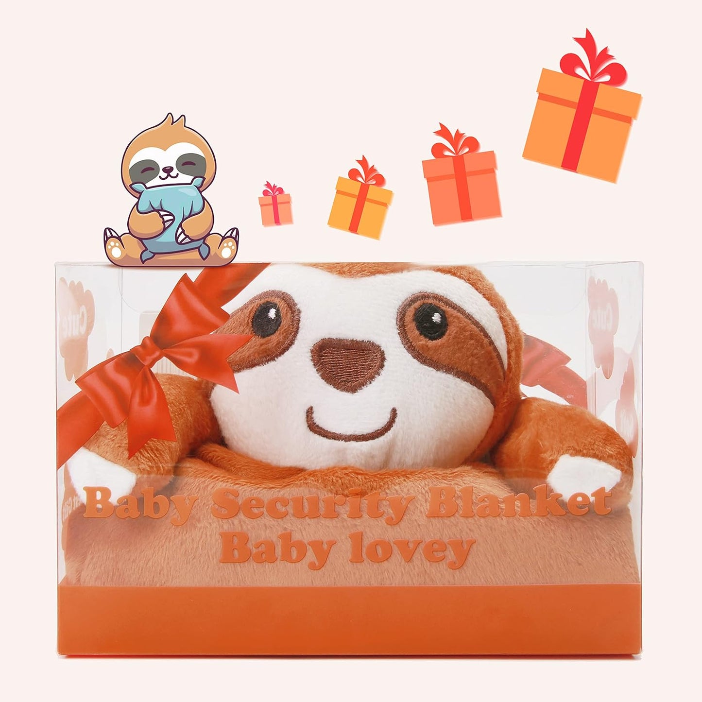 Pro Goleem Sloth Security Blanket - Soft Lovey for Babies | 14-Inch Snuggle Toy & Gift
