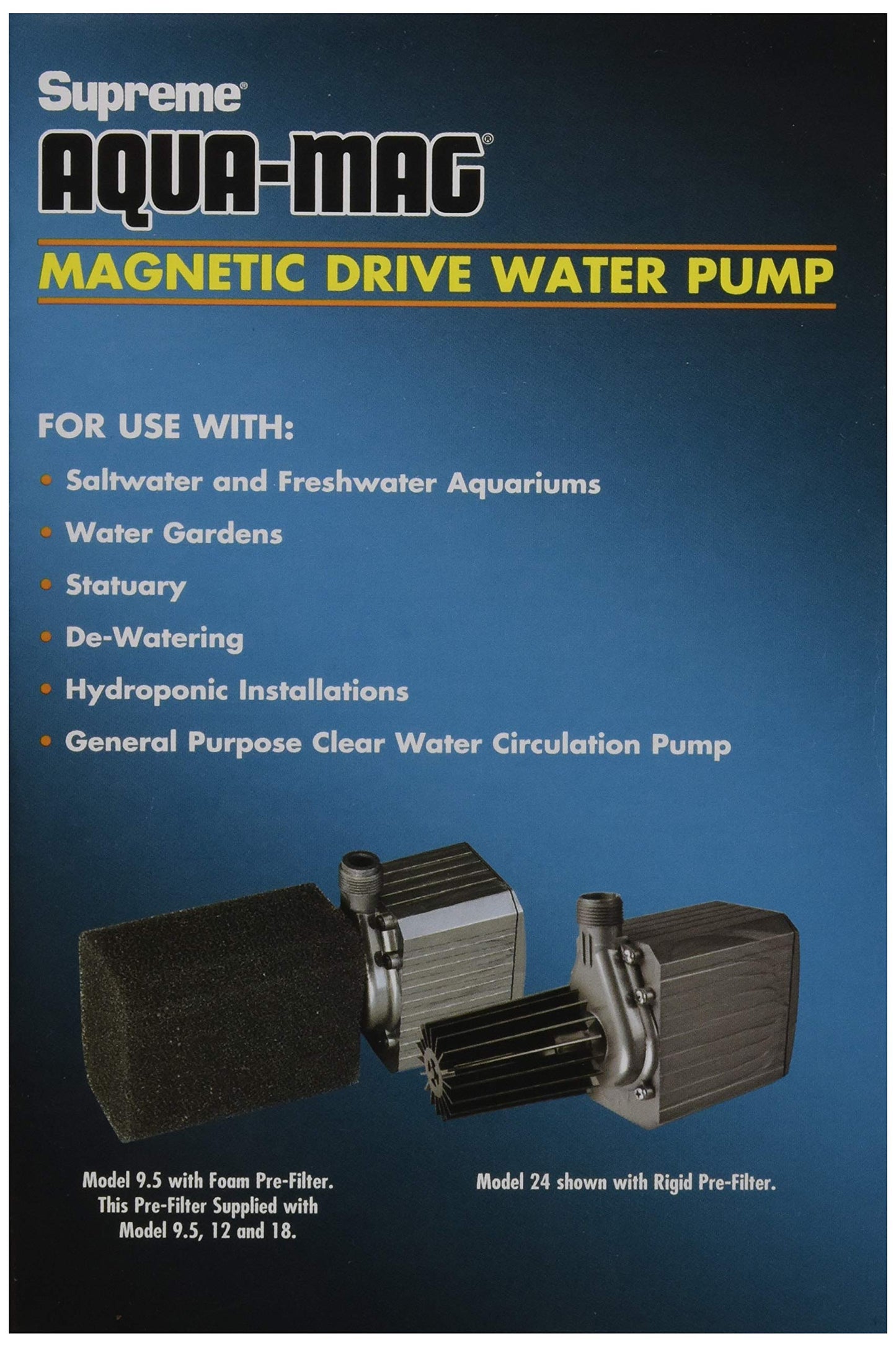 Danner Manufacturing, Inc. Supreme Aqua-Mag 950 GPH Magnetic Drive Water Pump, 02710