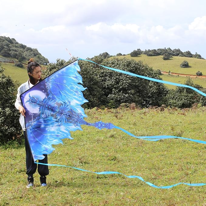 Mint's Colorful Life Kite Set for Kids and Adults, Easy to Fly Butterfly Delta Airplane Dragon Octopus Kite, Large Beach Kites Kits with 300ft String, Best for Gifts & Family Outings